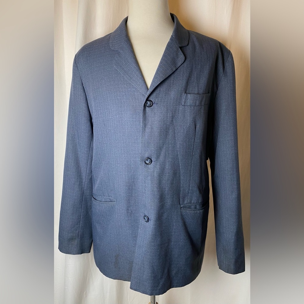 Vintage Kik Wear 2000 California Smooth Cuts Mens Blue Plaid Blazer Steampunk XL
